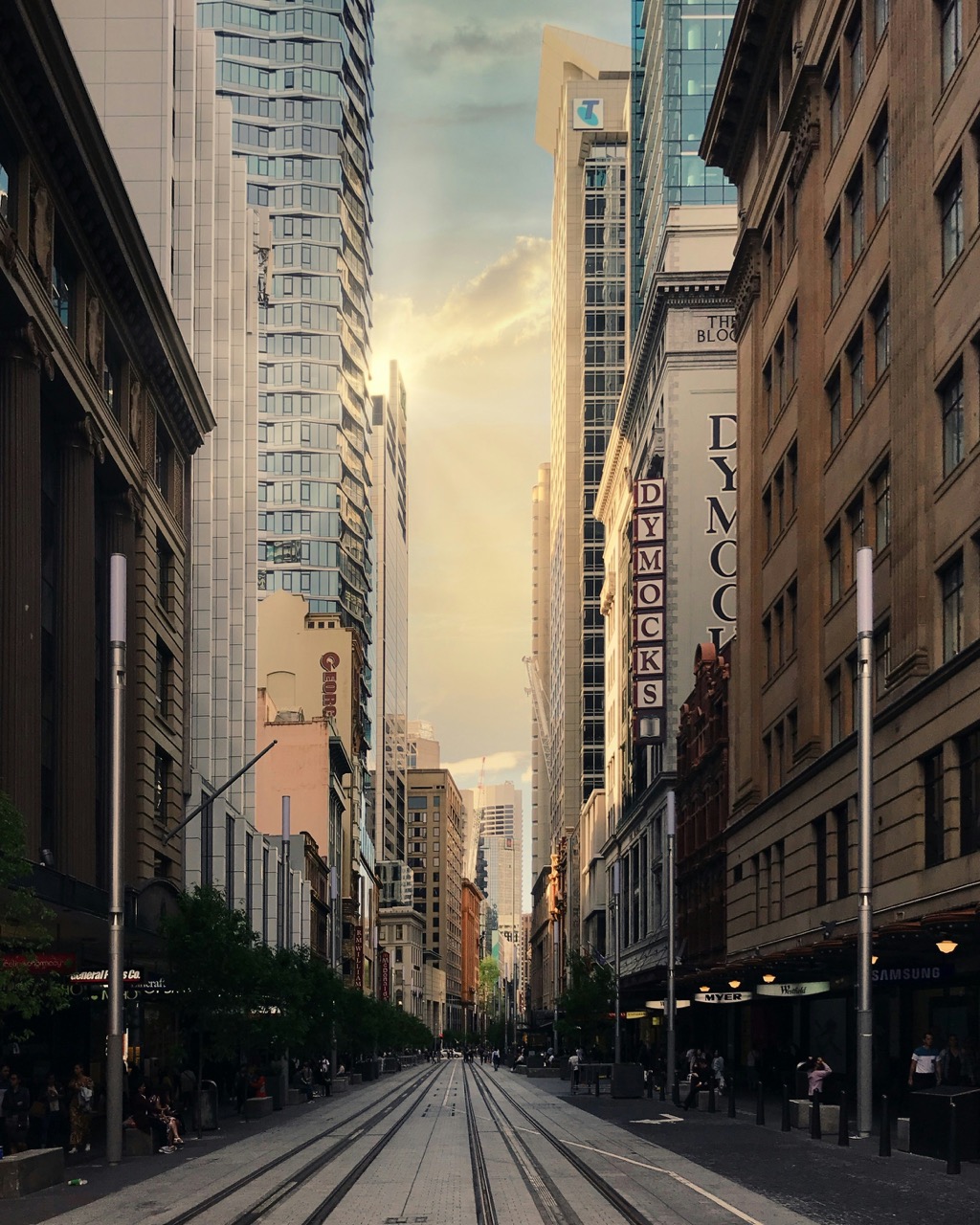 Real photo of a city scene with accurate perspective