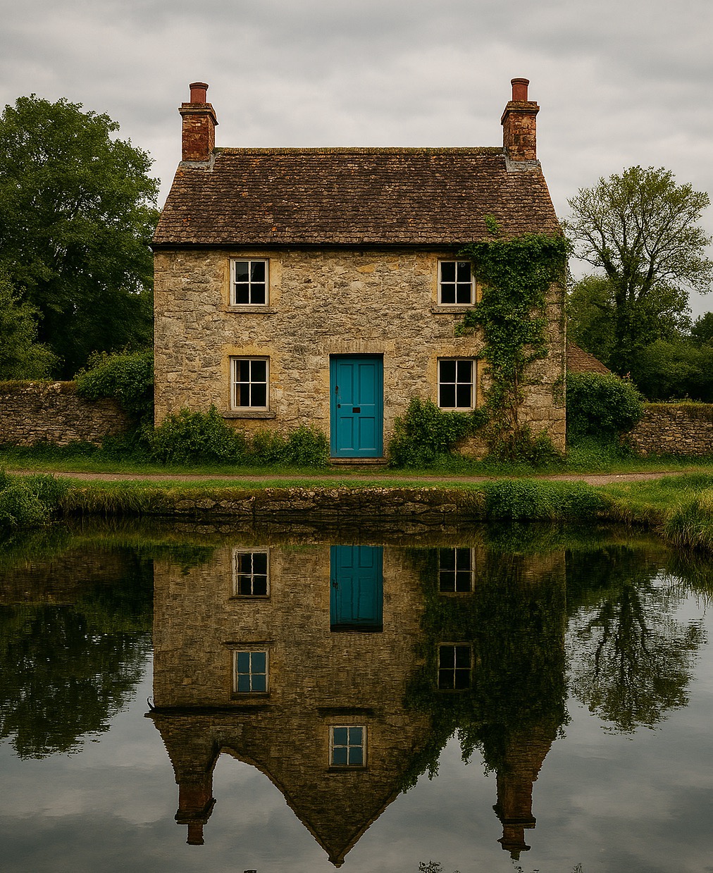 AI-generated image with unrealistic reflections